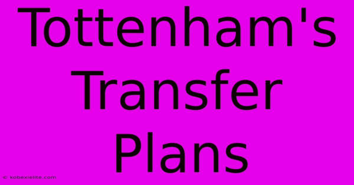 Tottenham's Transfer Plans