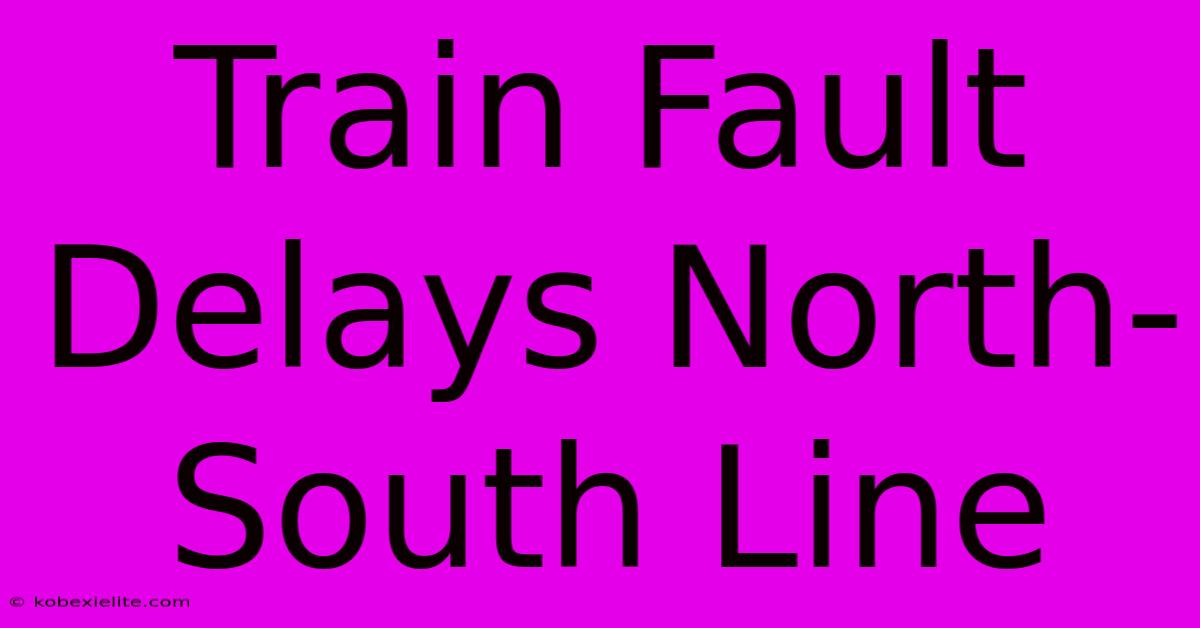 Train Fault Delays North-South Line