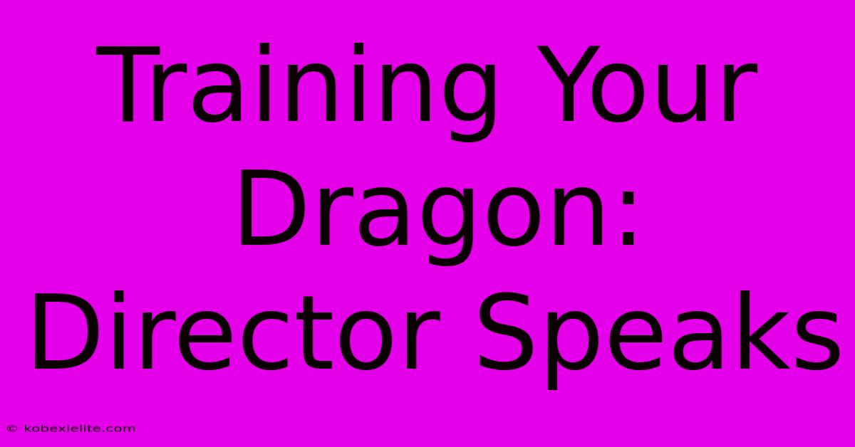 Training Your Dragon: Director Speaks