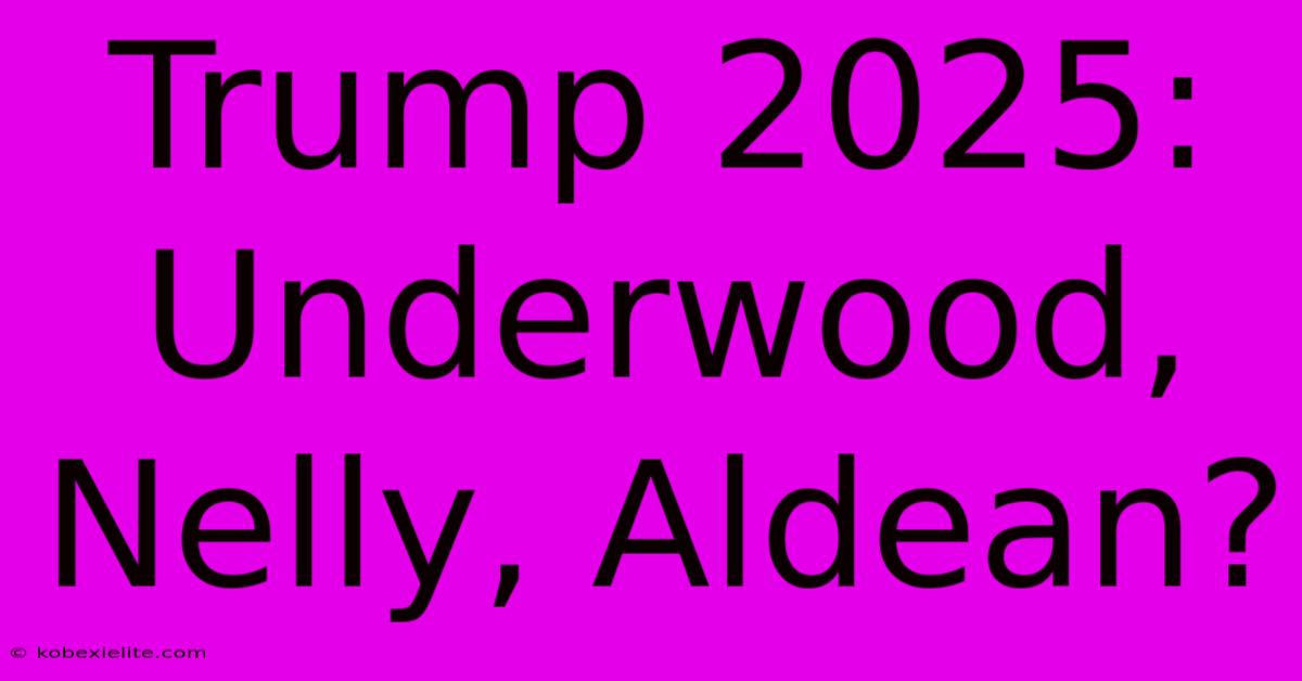 Trump 2025: Underwood, Nelly, Aldean?