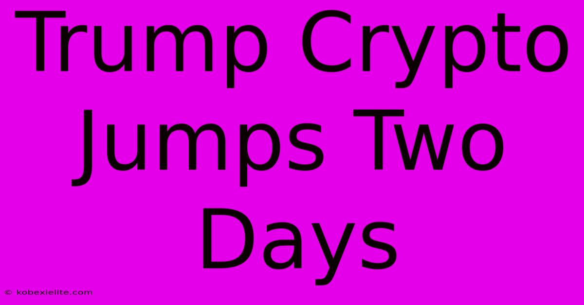 Trump Crypto Jumps Two Days