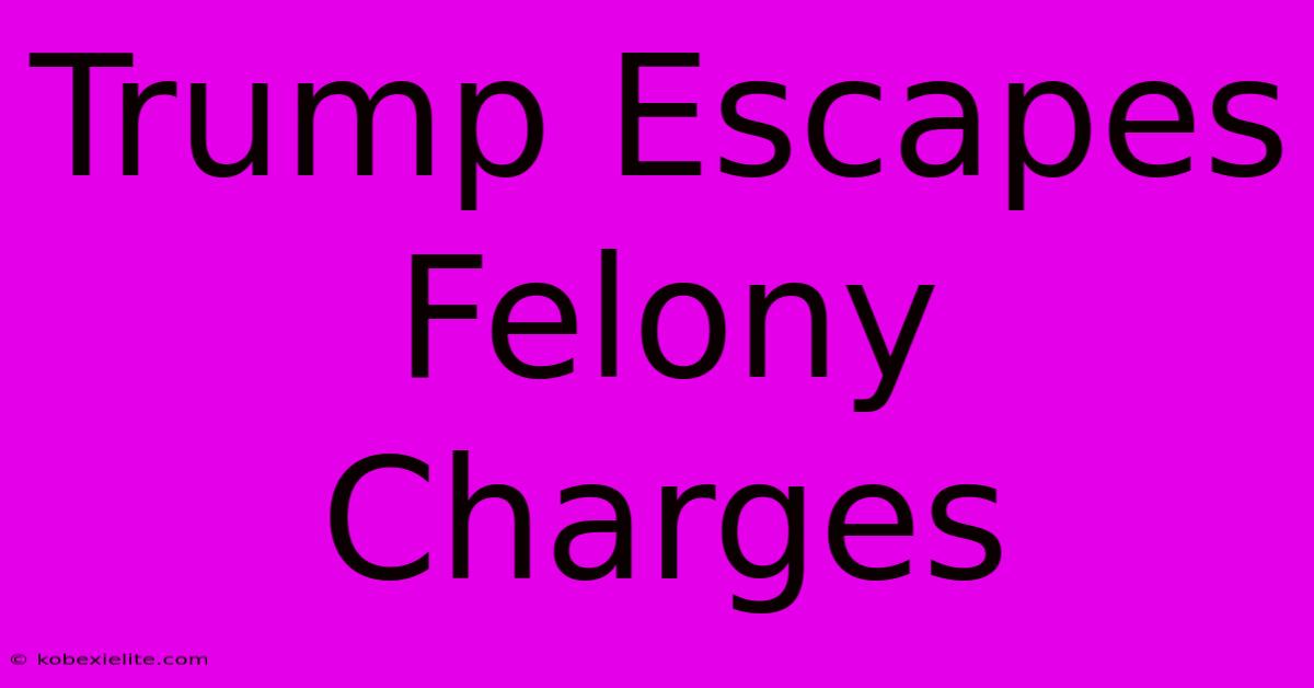 Trump Escapes Felony Charges