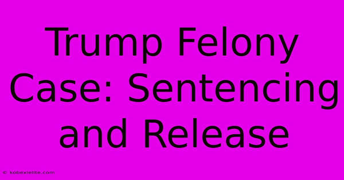 Trump Felony Case: Sentencing And Release