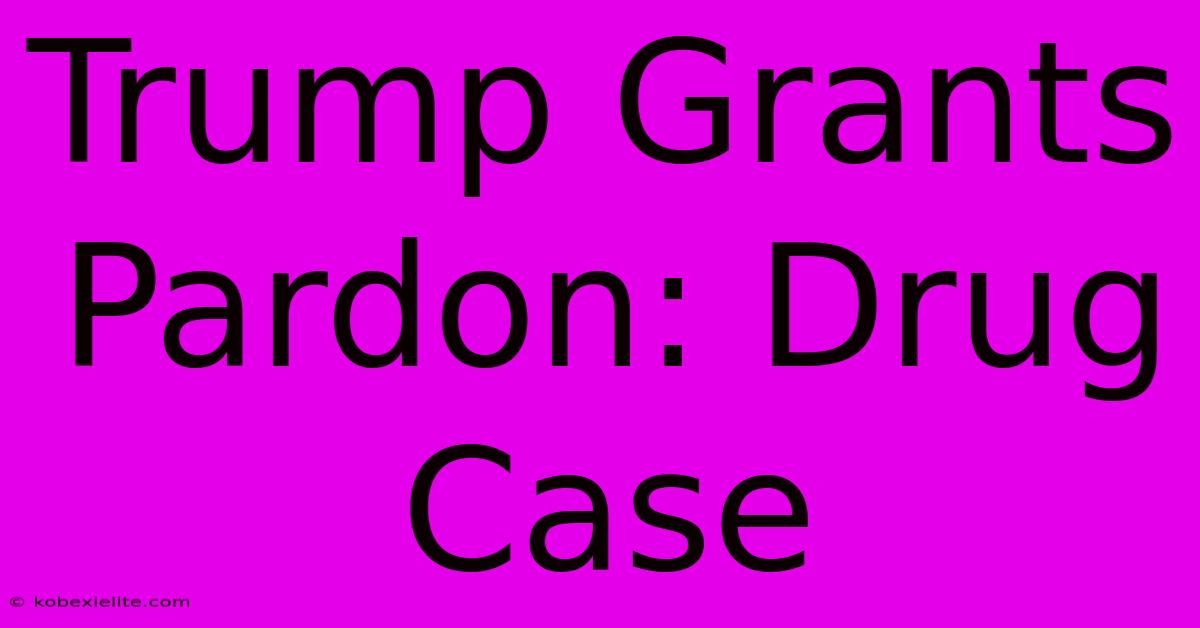 Trump Grants Pardon: Drug Case