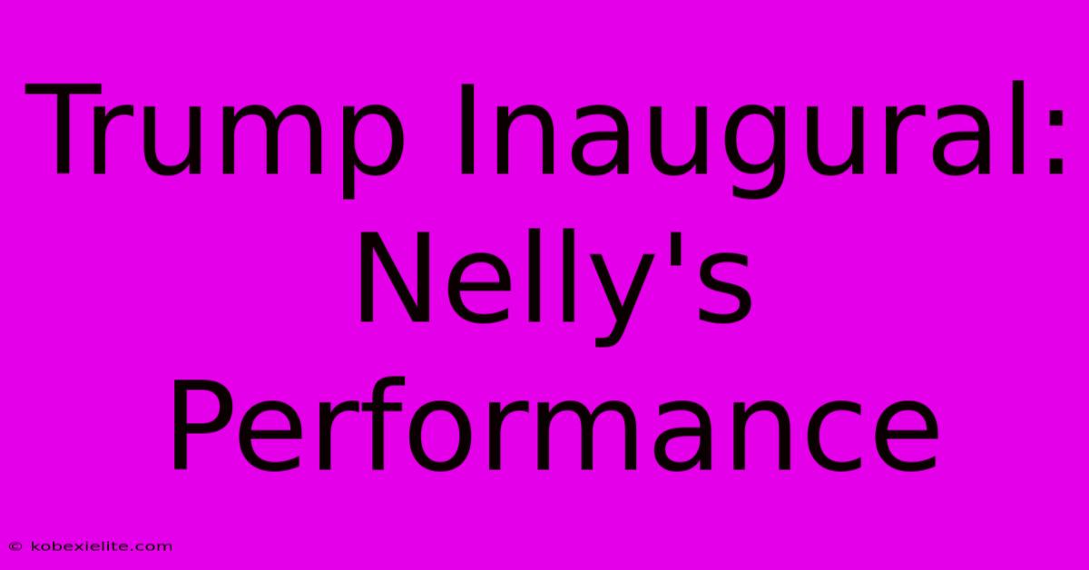 Trump Inaugural: Nelly's Performance