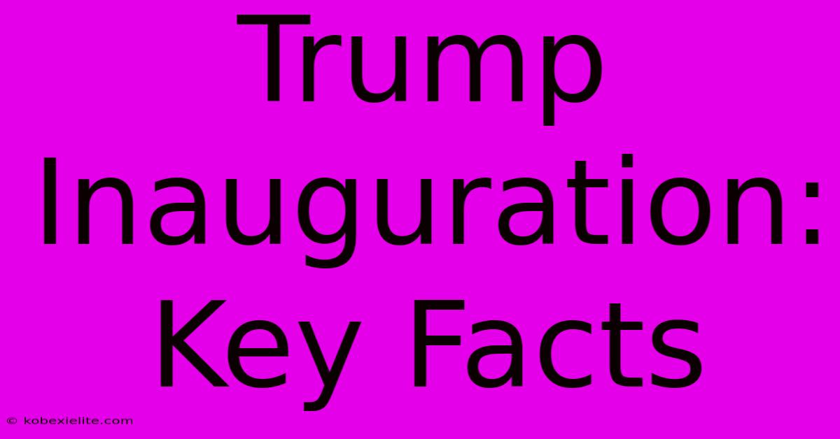 Trump Inauguration: Key Facts