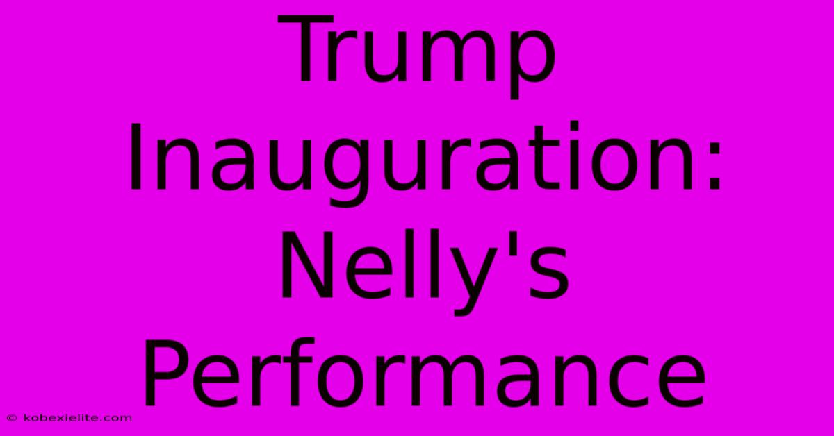 Trump Inauguration: Nelly's Performance