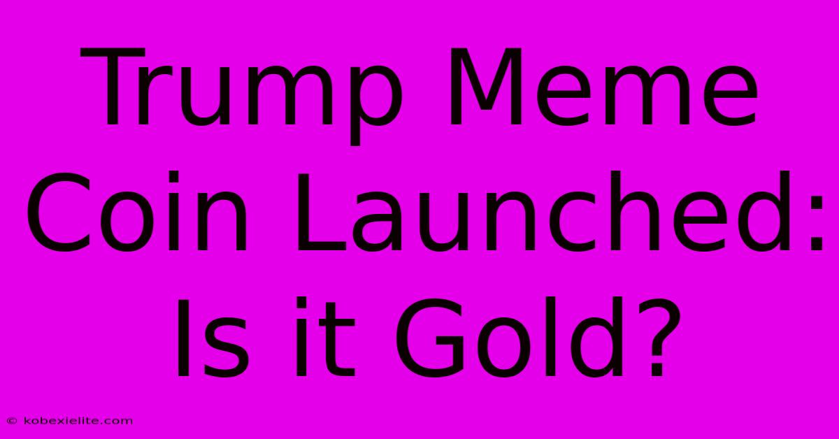 Trump Meme Coin Launched: Is It Gold?