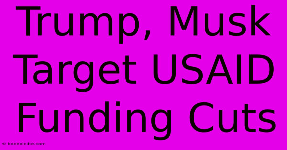 Trump, Musk Target USAID Funding Cuts