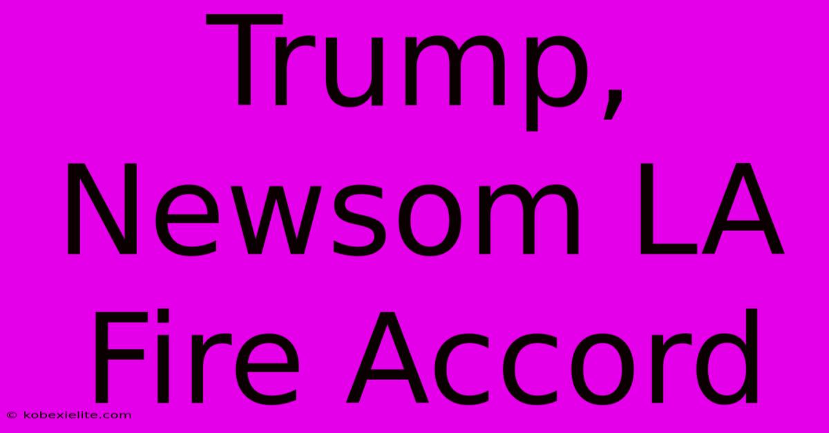 Trump, Newsom LA Fire Accord