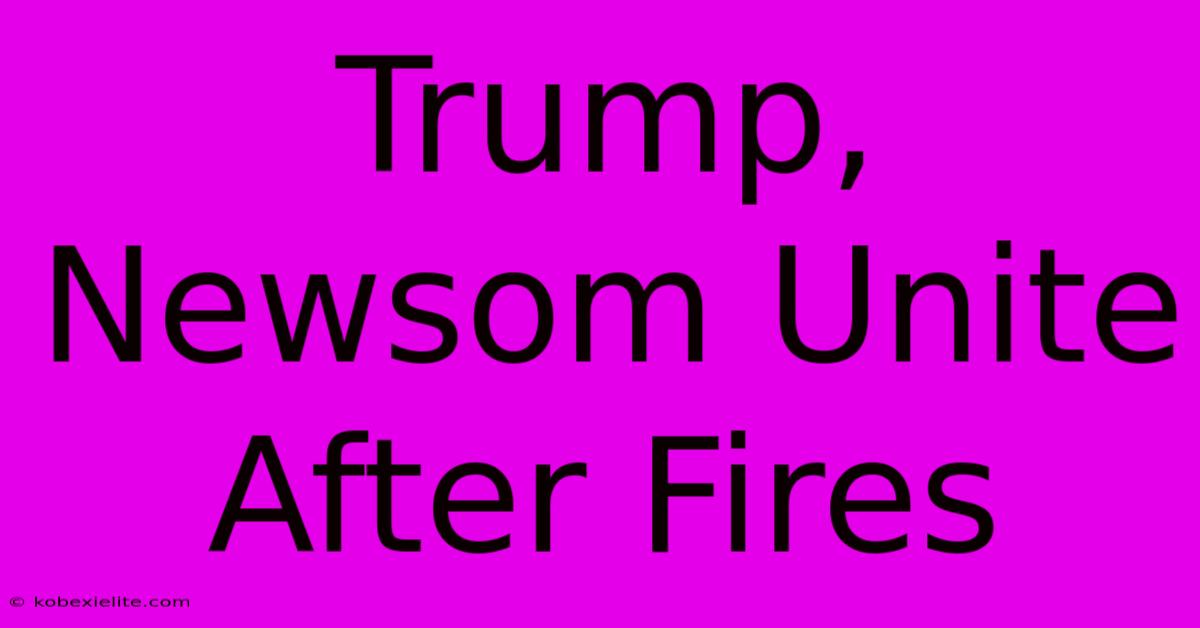 Trump, Newsom Unite After Fires