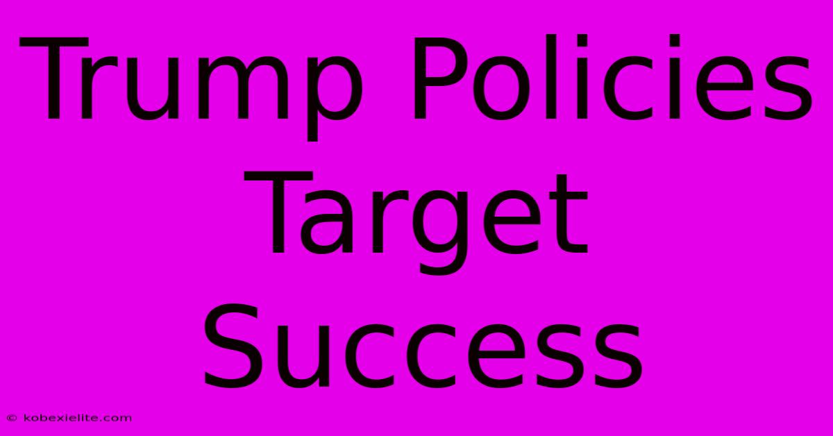 Trump Policies Target Success