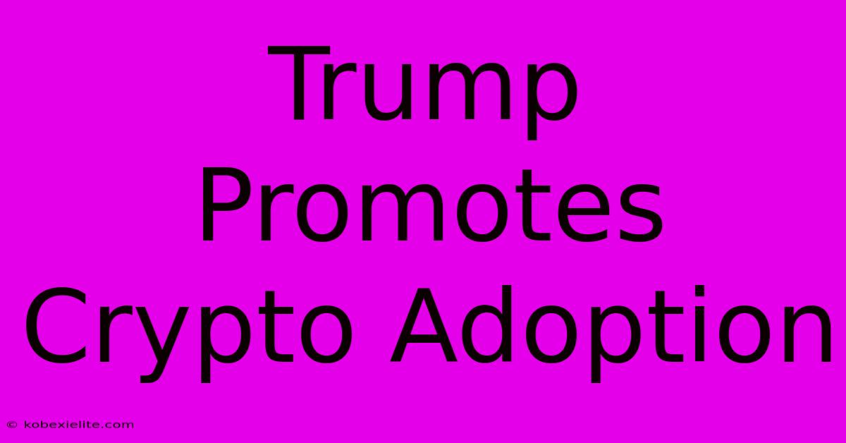 Trump Promotes Crypto Adoption