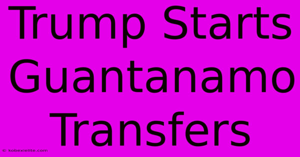 Trump Starts Guantanamo Transfers