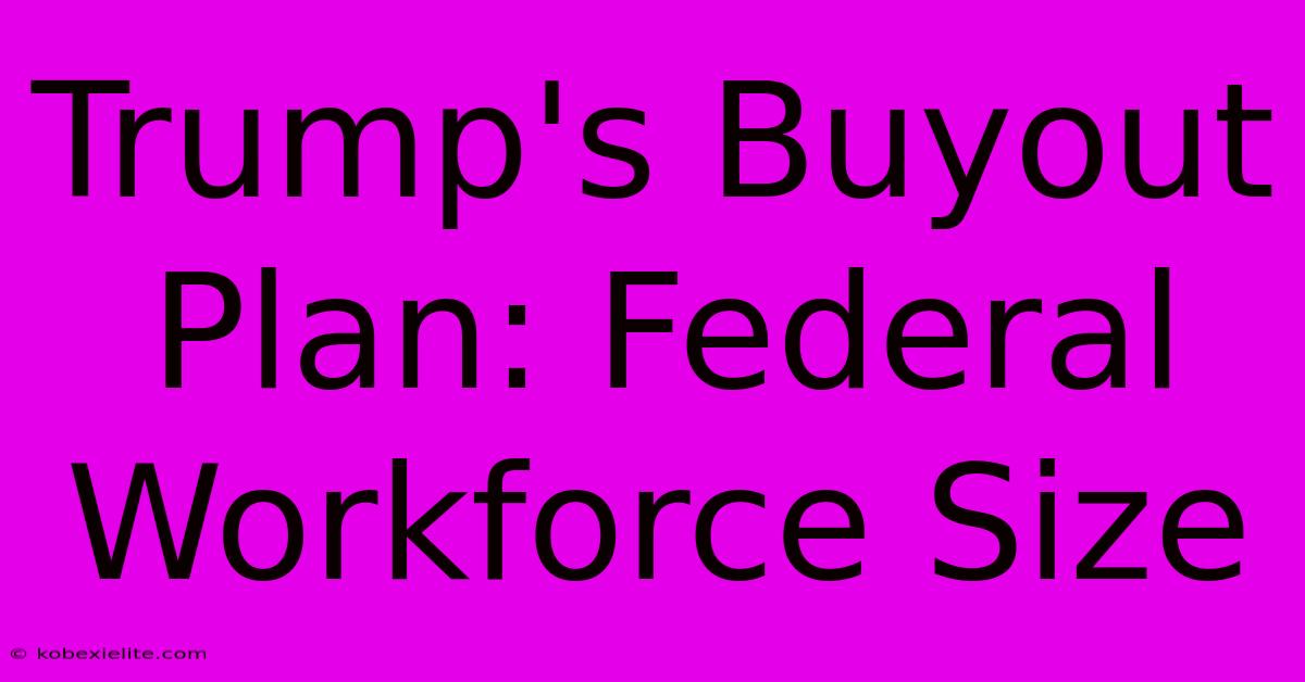 Trump's Buyout Plan: Federal Workforce Size