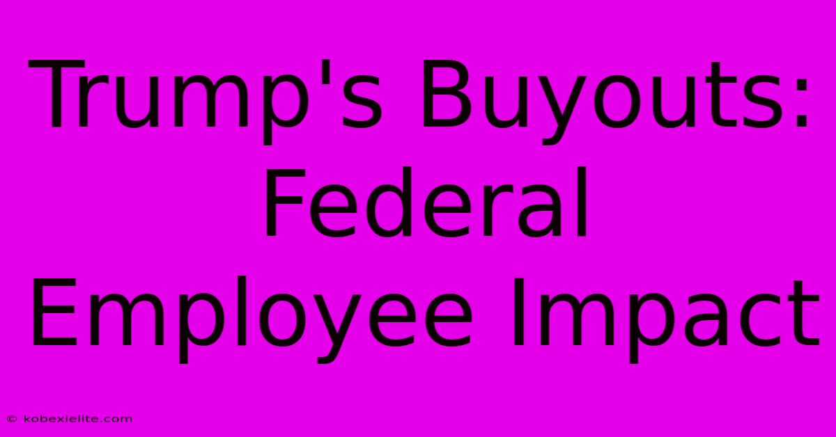 Trump's Buyouts: Federal Employee Impact