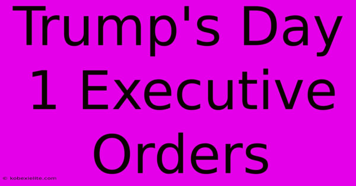 Trump's Day 1 Executive Orders