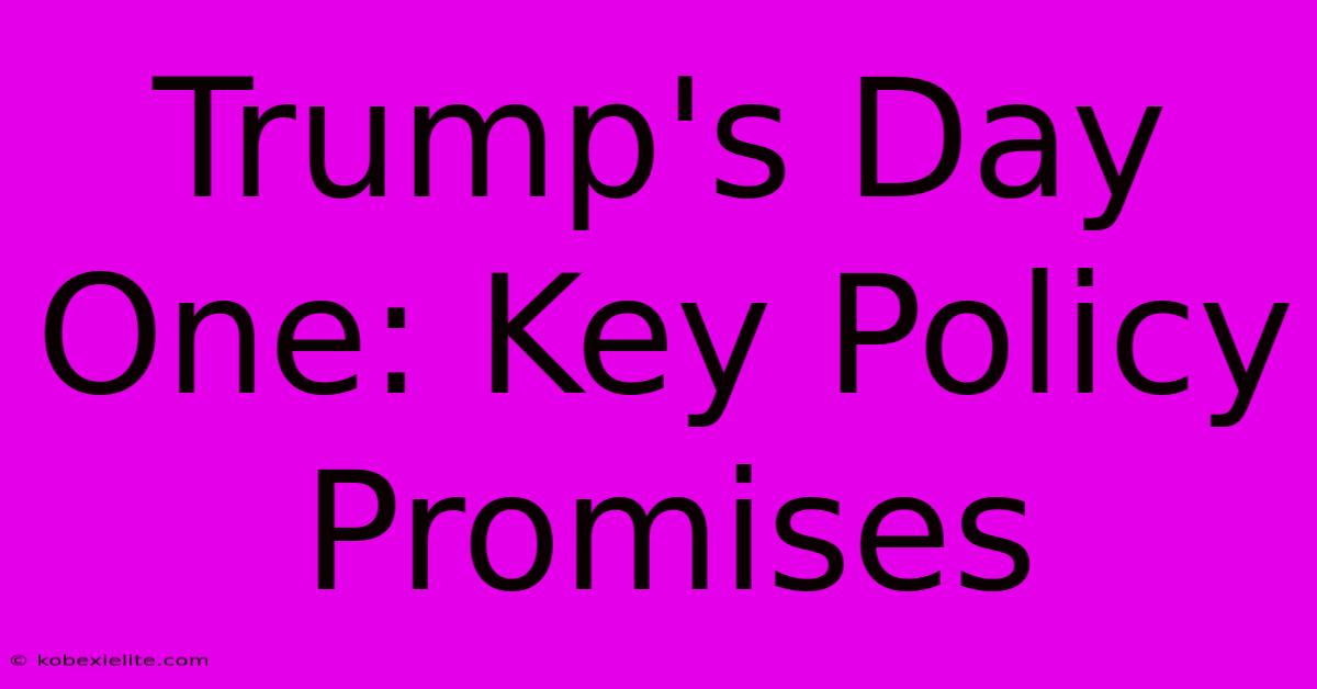 Trump's Day One: Key Policy Promises