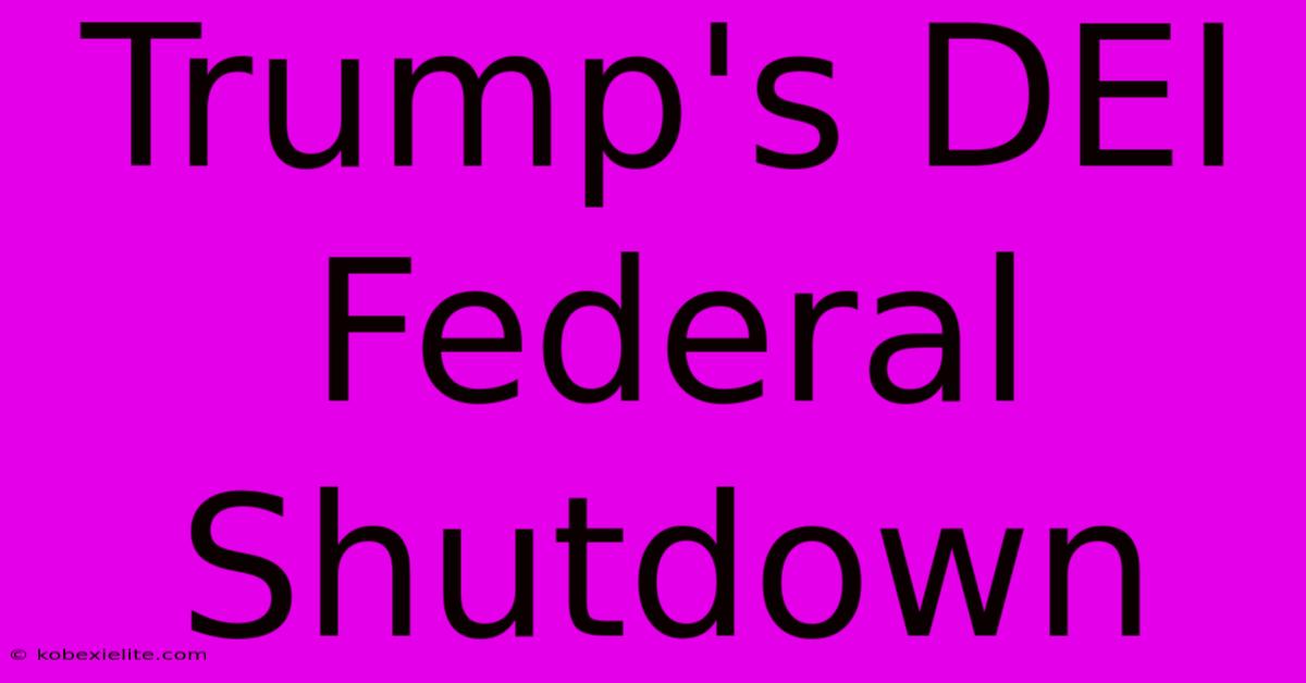 Trump's DEI Federal Shutdown