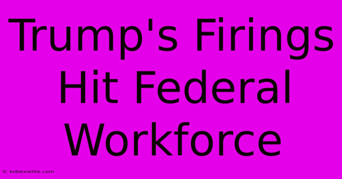 Trump's Firings Hit Federal Workforce