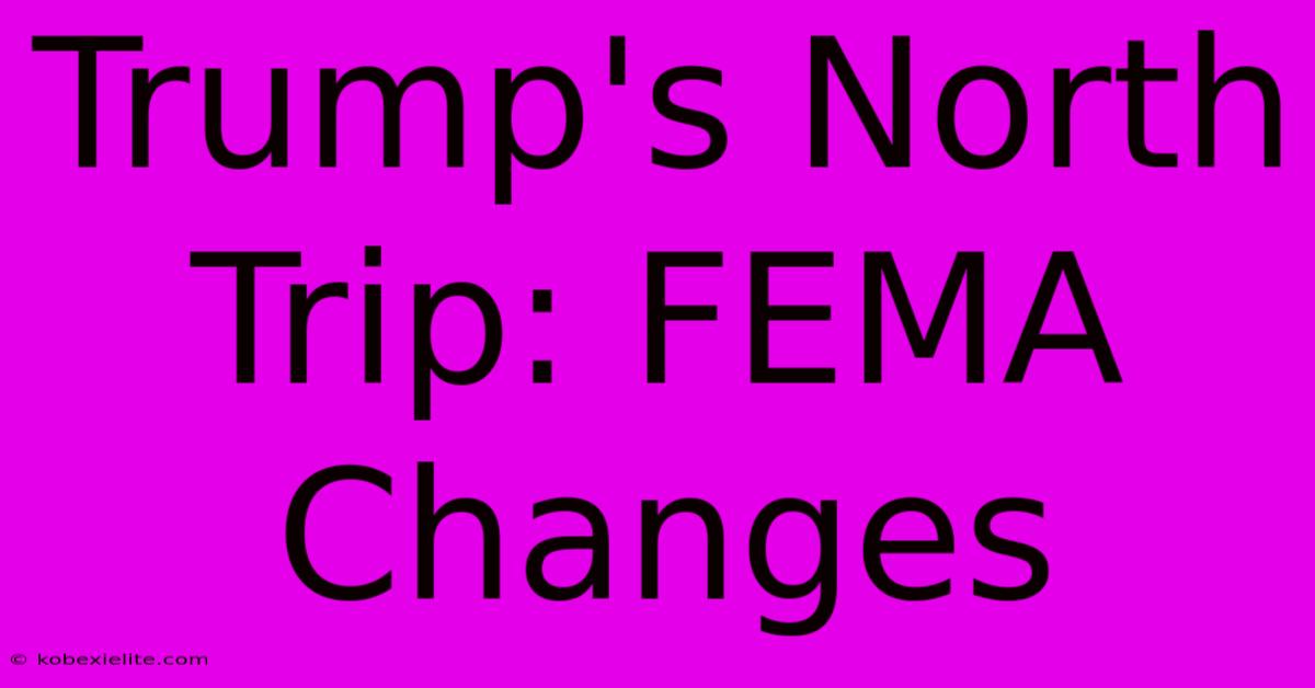 Trump's North Trip: FEMA Changes