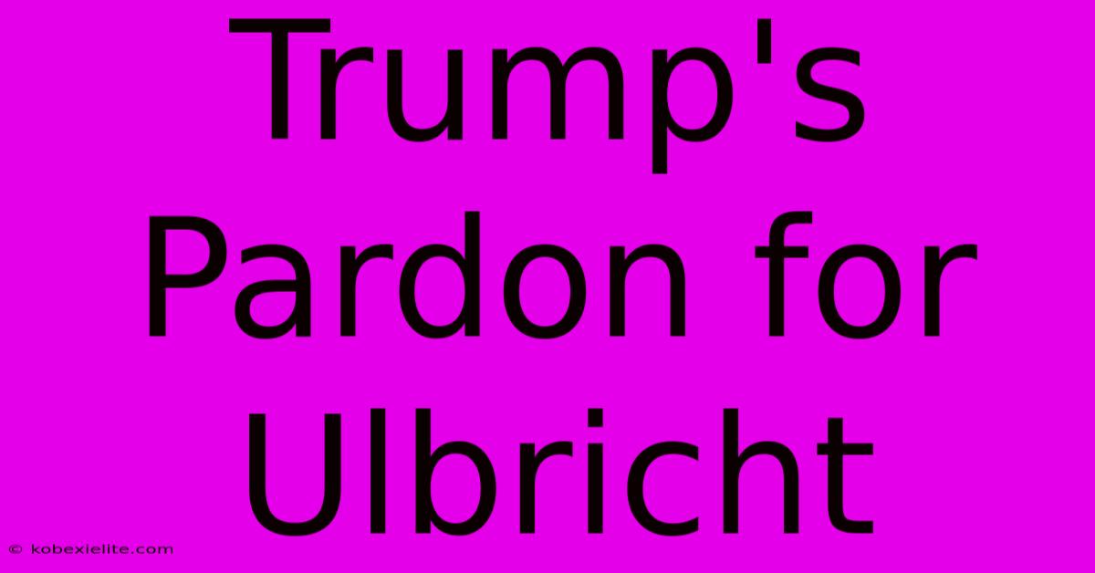 Trump's Pardon For Ulbricht