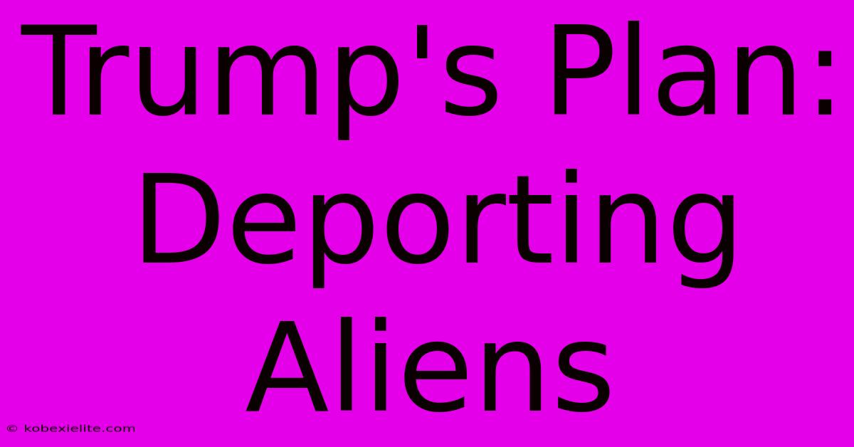 Trump's Plan: Deporting Aliens