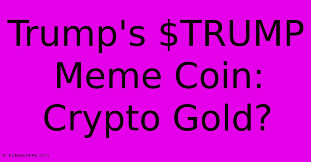 Trump's $TRUMP Meme Coin: Crypto Gold?