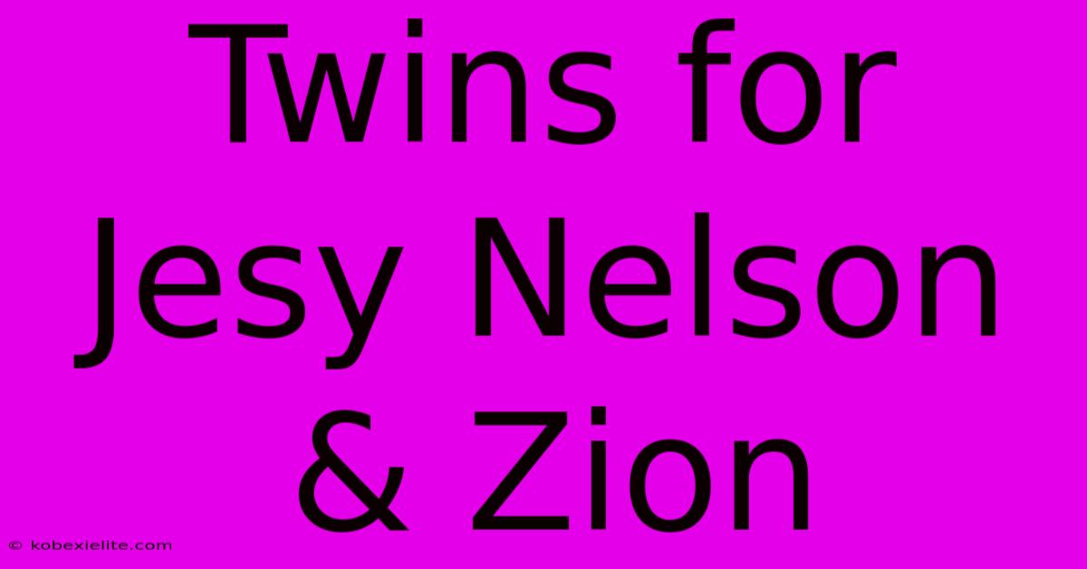 Twins For Jesy Nelson & Zion