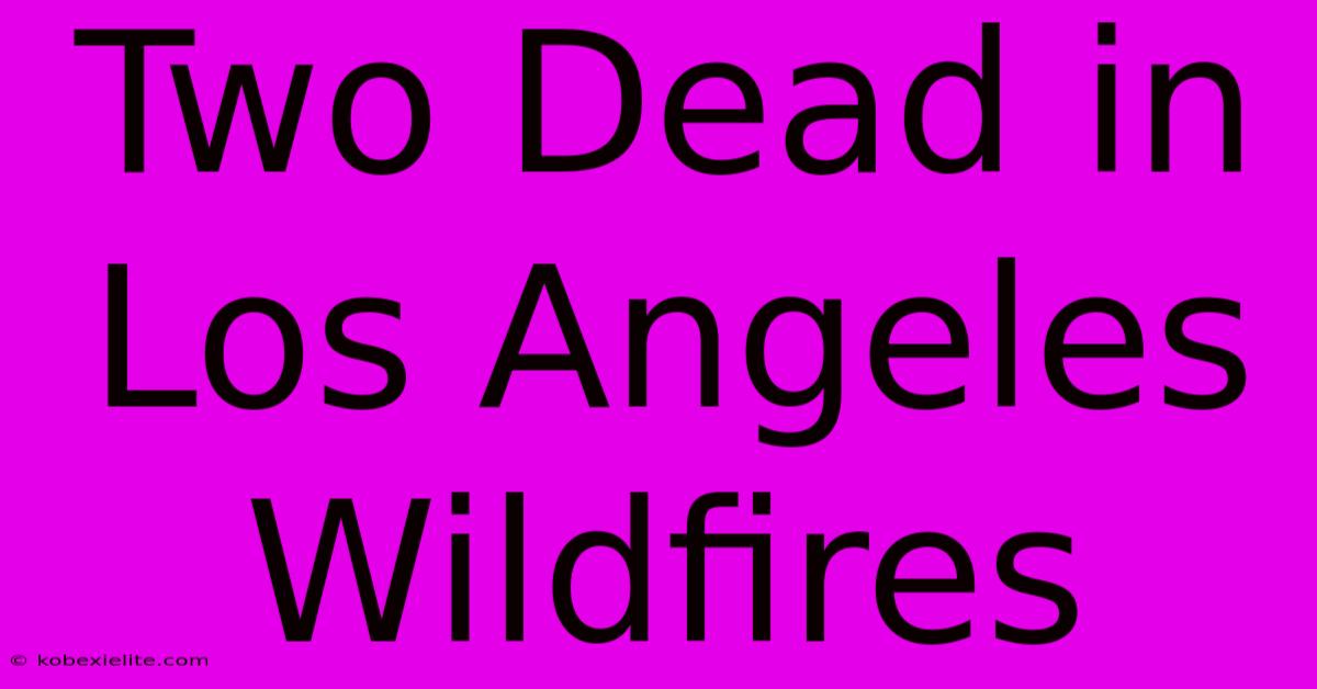 Two Dead In Los Angeles Wildfires