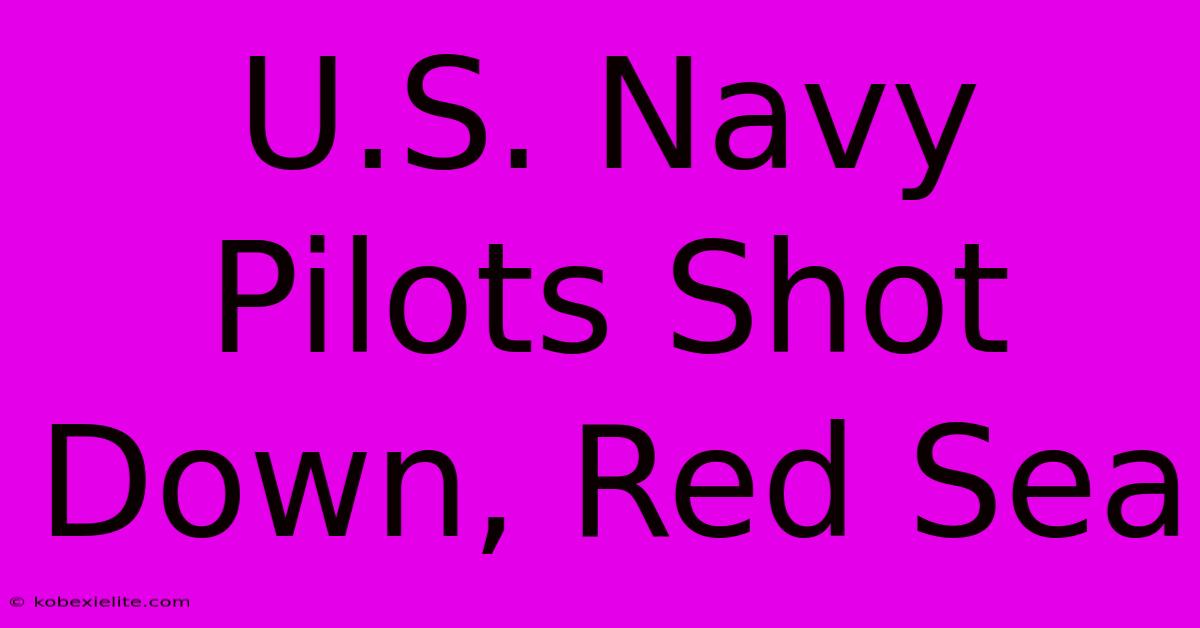 U.S. Navy Pilots Shot Down, Red Sea