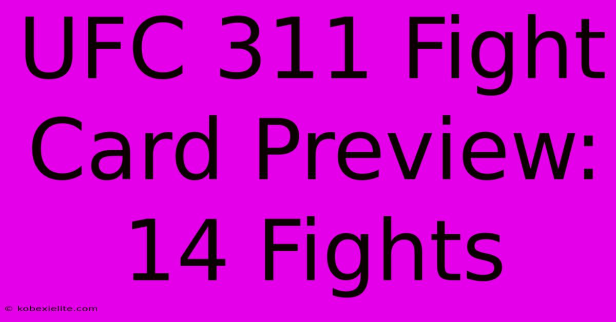 UFC 311 Fight Card Preview: 14 Fights