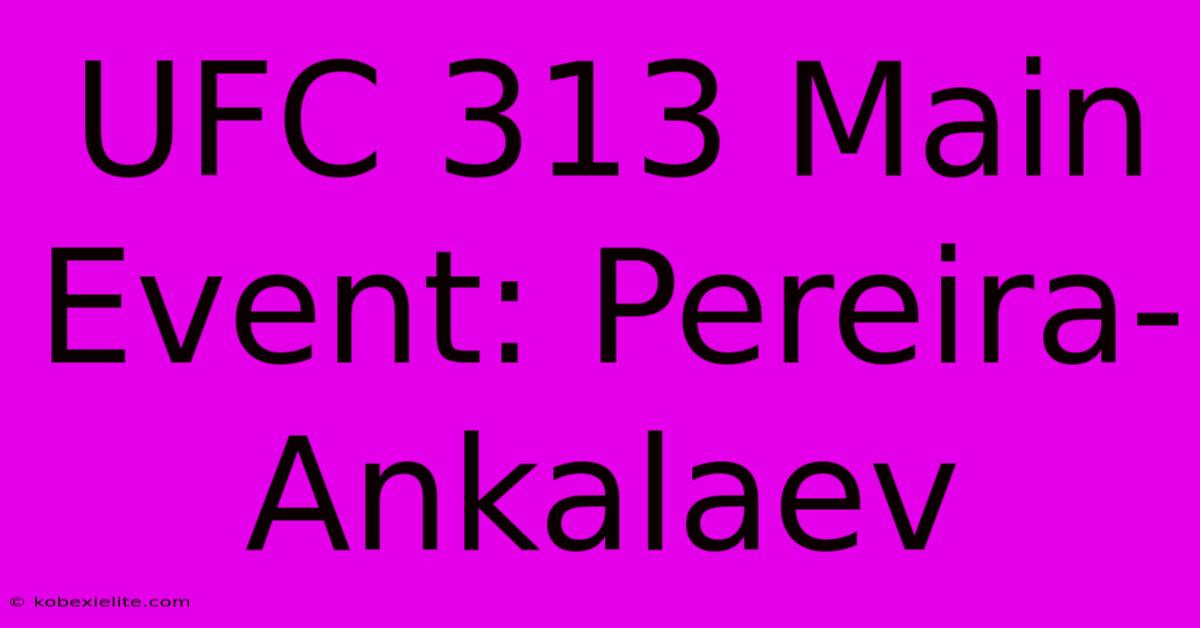 UFC 313 Main Event: Pereira-Ankalaev