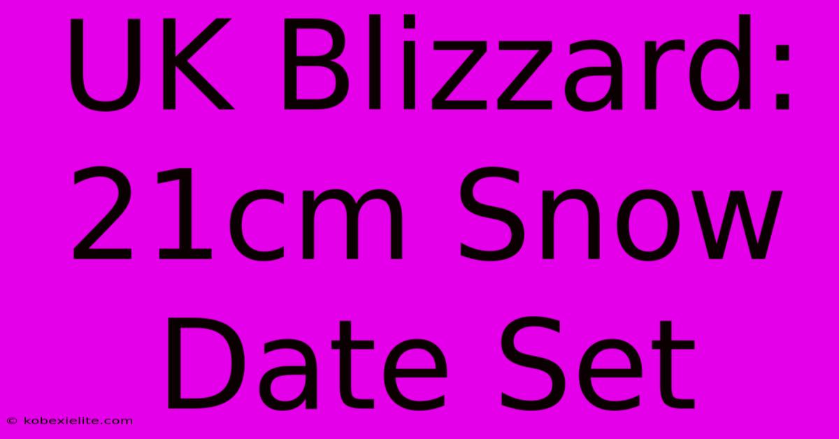 UK Blizzard: 21cm Snow Date Set