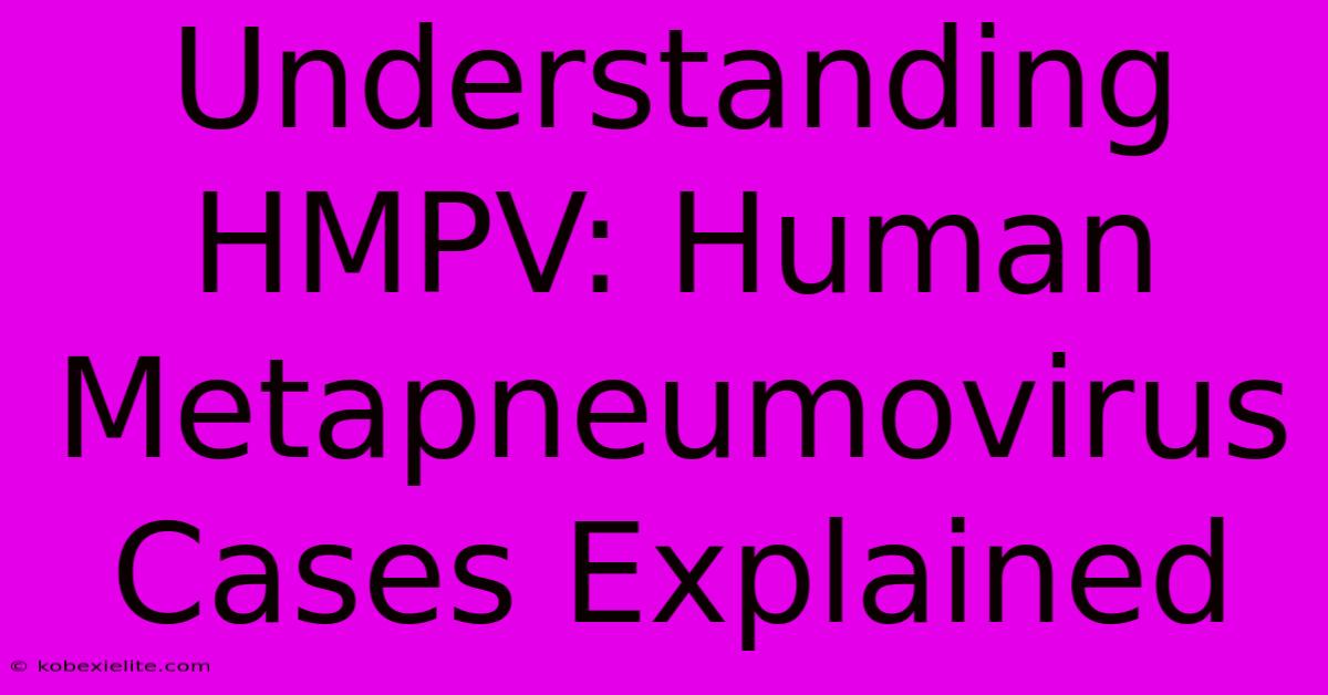 Understanding HMPV: Human Metapneumovirus Cases Explained