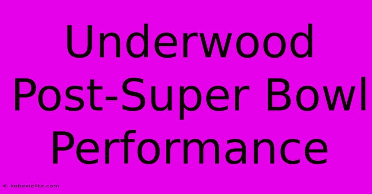 Underwood Post-Super Bowl Performance