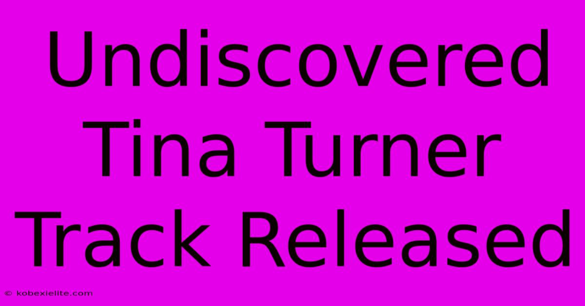 Undiscovered Tina Turner Track Released