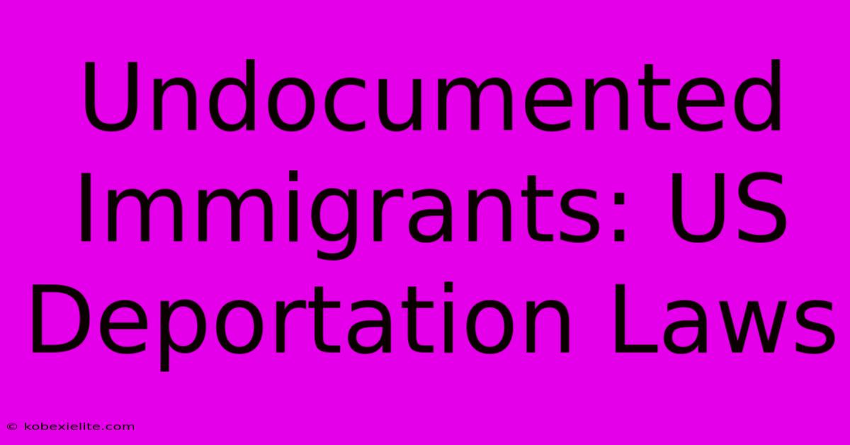 Undocumented Immigrants: US Deportation Laws