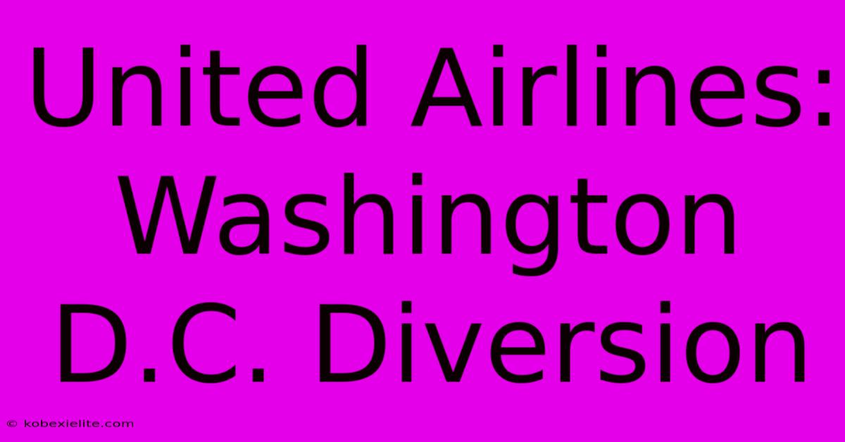 United Airlines: Washington D.C. Diversion