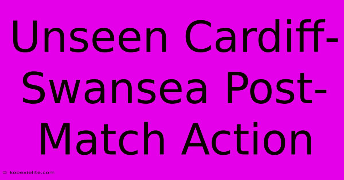 Unseen Cardiff-Swansea Post-Match Action