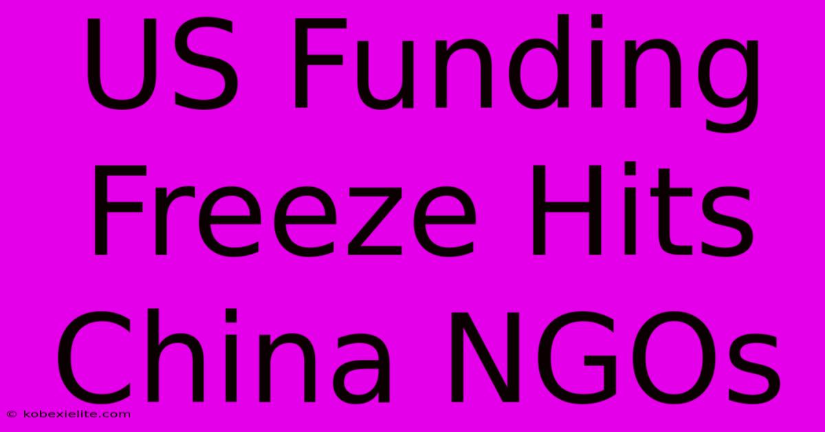 US Funding Freeze Hits China NGOs