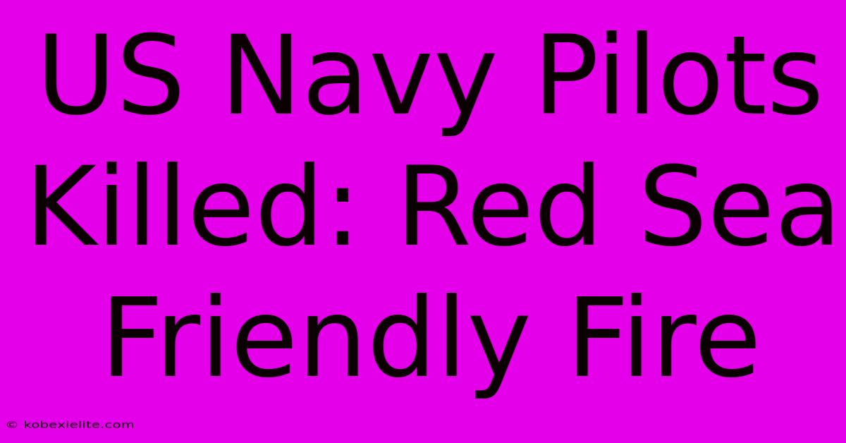 US Navy Pilots Killed: Red Sea Friendly Fire