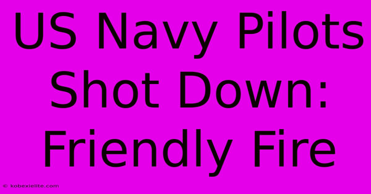 US Navy Pilots Shot Down: Friendly Fire