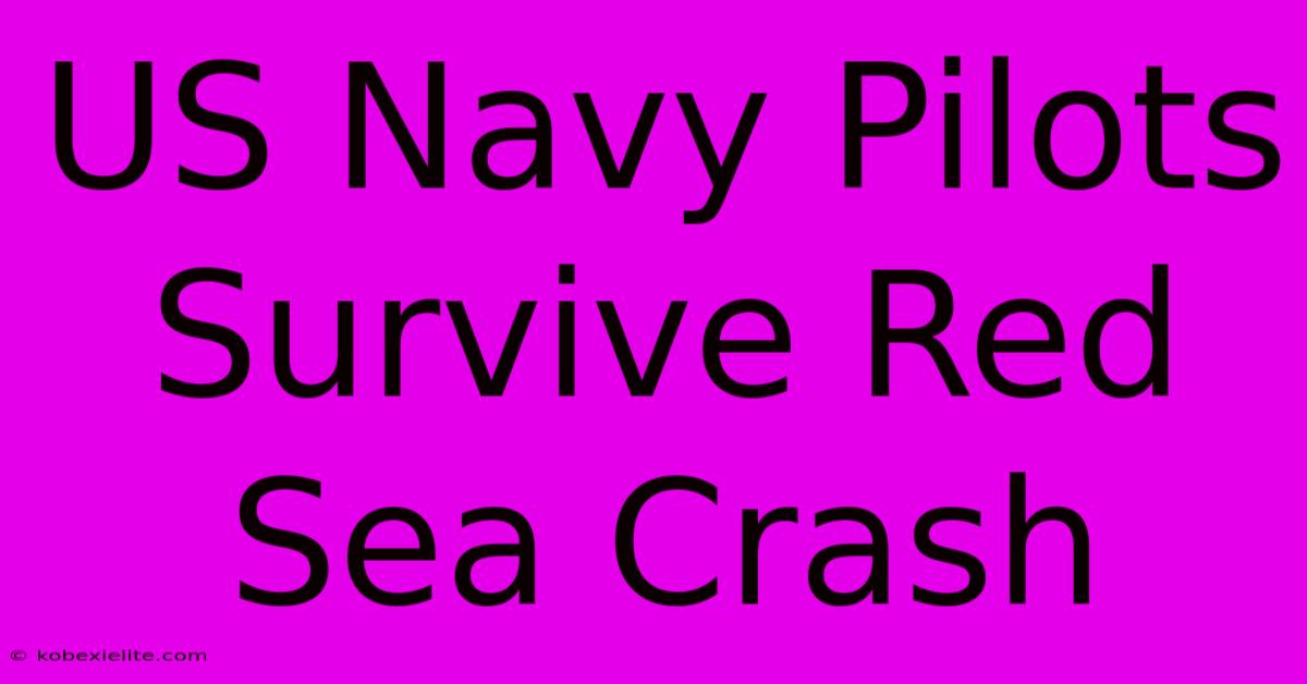 US Navy Pilots Survive Red Sea Crash