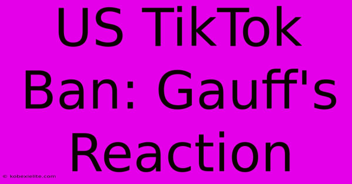 US TikTok Ban: Gauff's Reaction