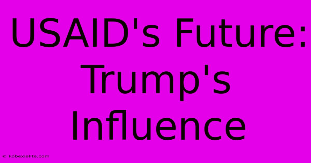 USAID's Future: Trump's Influence