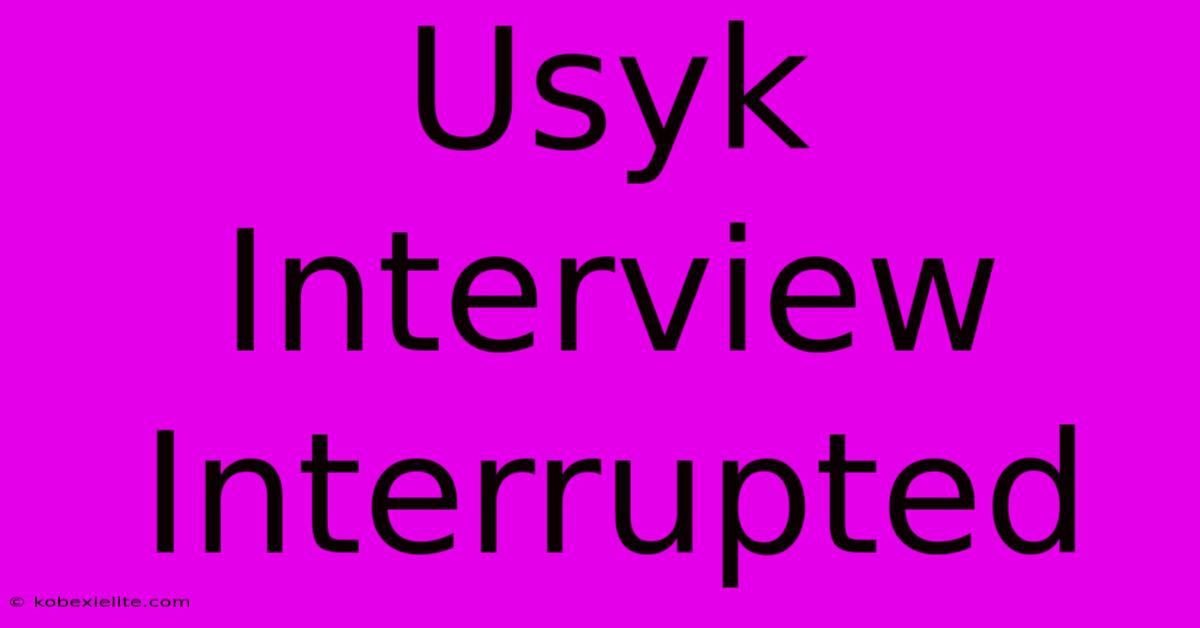 Usyk Interview Interrupted