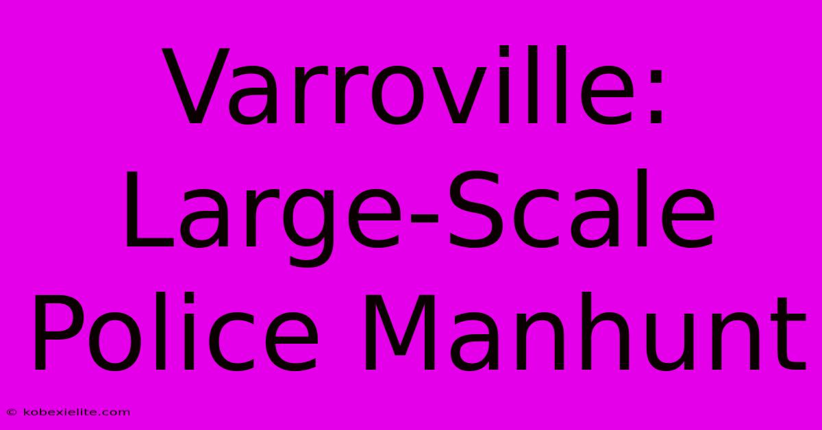 Varroville: Large-Scale Police Manhunt