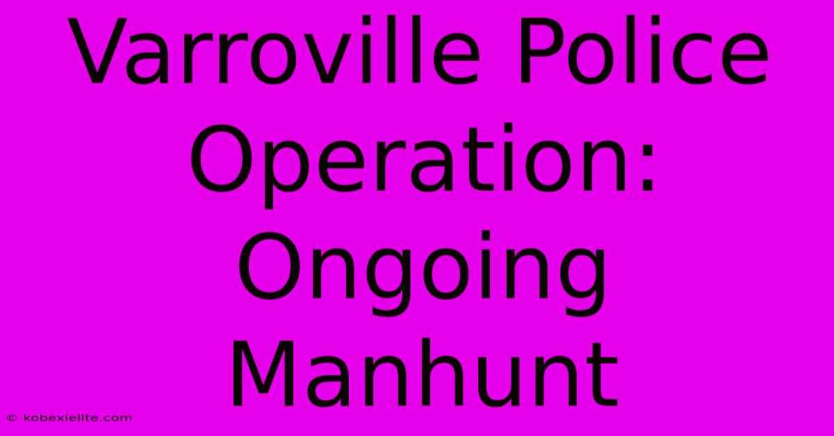 Varroville Police Operation: Ongoing Manhunt