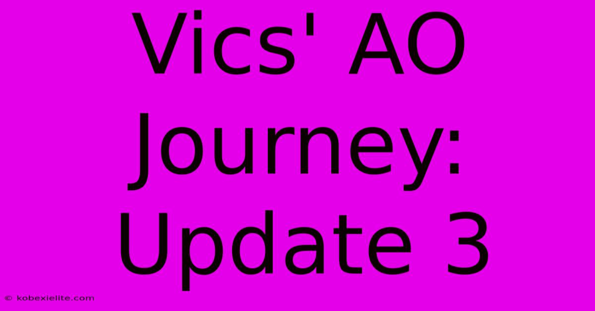 Vics' AO Journey: Update 3